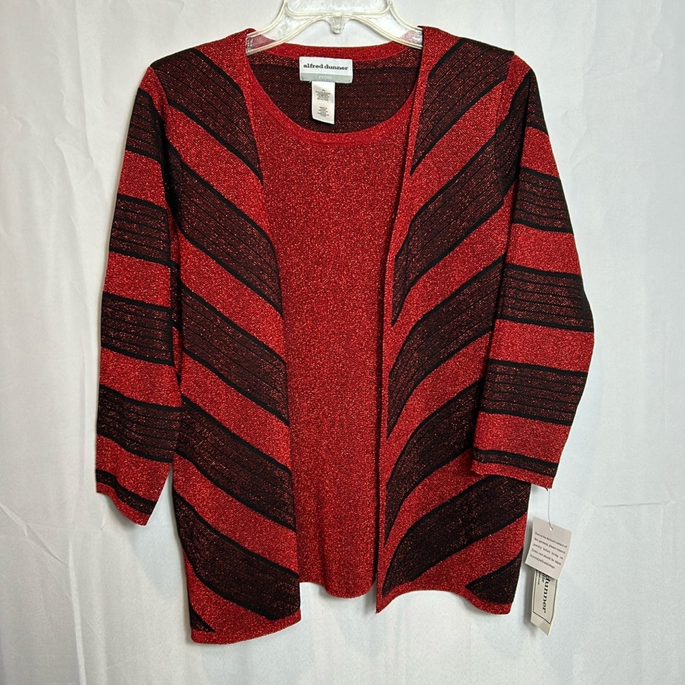 Alfred Dunner Sparkling One Piece Blouse Size Petite Large New with Tags